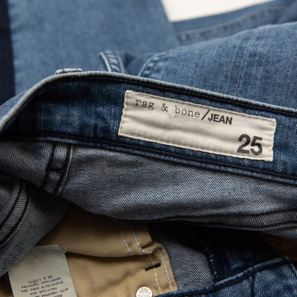 Rag & Bone Mazie Jeans Racing Panel High Rise Side Stripe Denim Skinny Size 25 - Picture 4 of 8